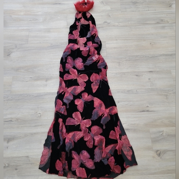 Kim Shui - Butterfly Velvet Gown Multi sz Medium - Picture 9 of 14